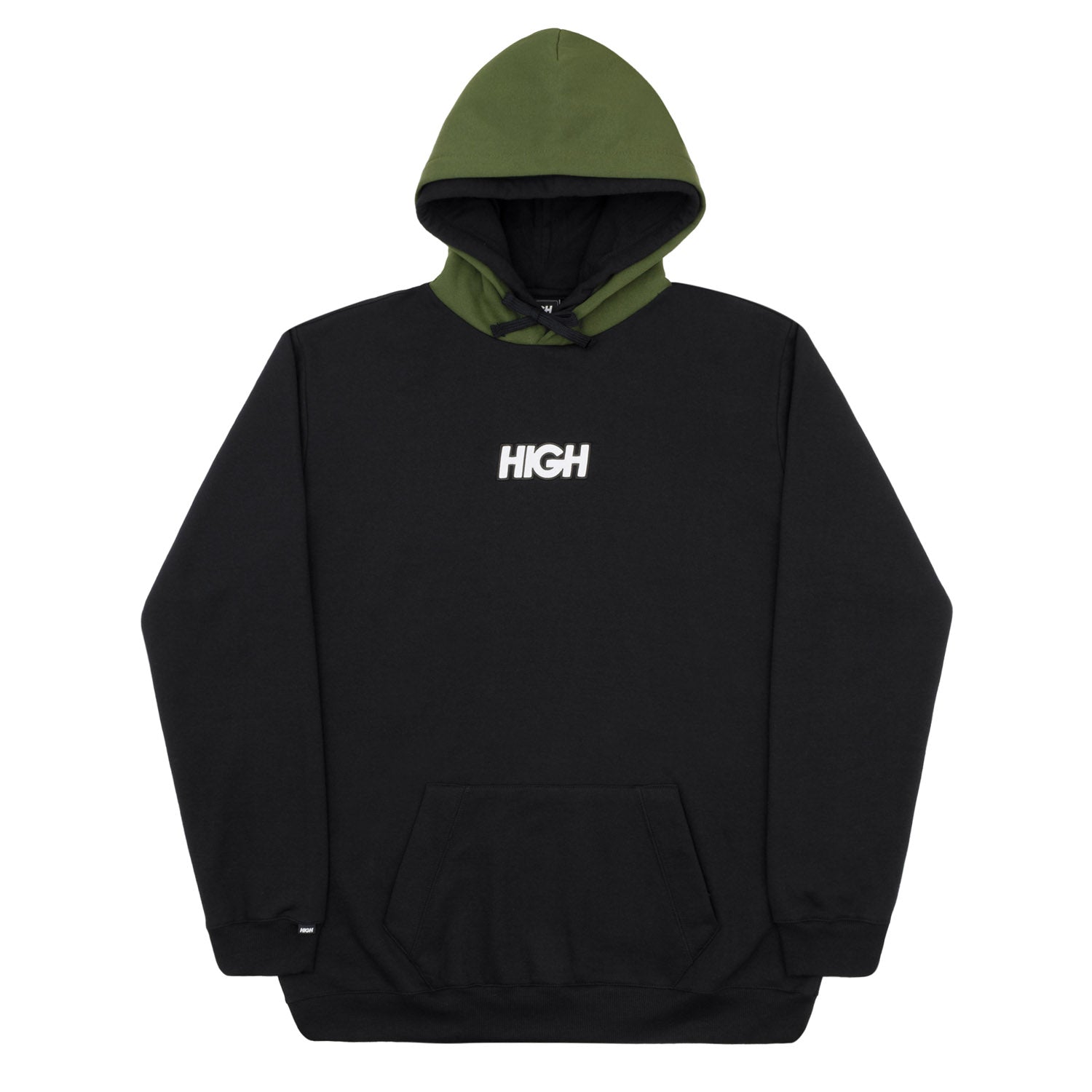 HIGH - Double Hooded Pullover Black